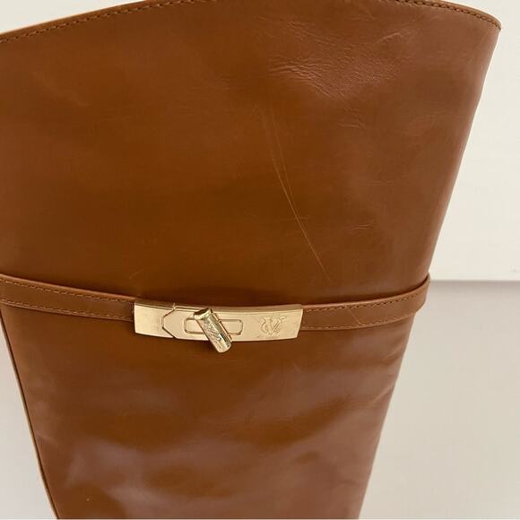 Vince Camuto VC Signature Cognac Tan Riding Boots - Picture 2 of 9